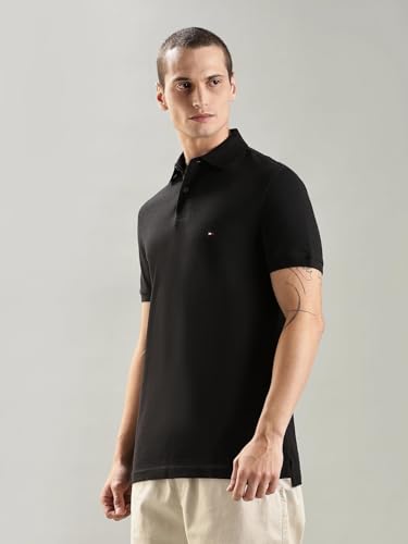 Image of Solid Regular fit Cotton Polo t-Shirt
