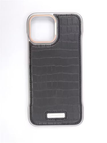 Coque de protection magnétique en cuir PU haut de gamme pour iPhone 16 Pro Max sans bordure