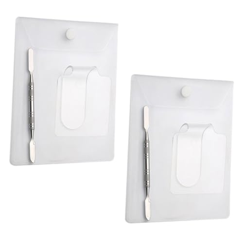 ELAYARD 2Piezas Paleta de Maquillaje Acrílica Transparente de Espátulas Herramientas de Cosmético para Bases y Delineadores de Usar y Limpiar