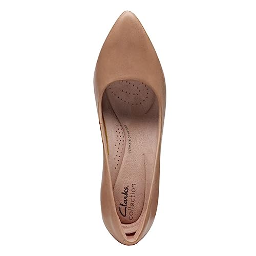 Clarks Collection Women's Kataleyna Gem Pump, Warm Beige Leather, 8 Medium US by Clarks - Image 7