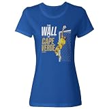 Vozinha The Wall of Cape Verde Soccer Fans Ladies' Crewneck T-Shirt (Royal, X-Large)