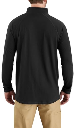 Carhartt mens Force Relaxed Fit Midweight Long-sleeve Quarter-zip Mock-neck T-shirt Force Relaxed Fit Midweight Long-sleeve Quarter-zip Mock-neck T-shirt