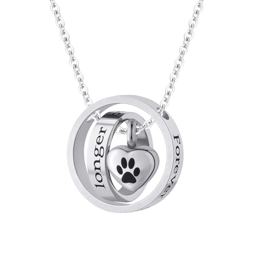 Bijoux de crémation pour cendres pendentif chat et collier urne funéraire