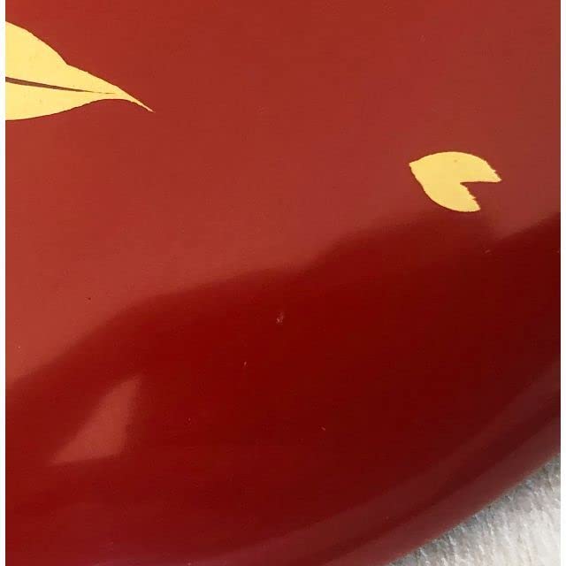 Amazon | 木製 重箱 本漆塗 春秋蒔絵つづみ型 丸二段重 5寸15cm朱塗内  