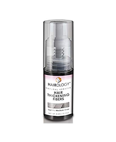 Hairology Hair Building Thickening Fibers, Gray, 0.2 Ounce, Light to Medium Gray