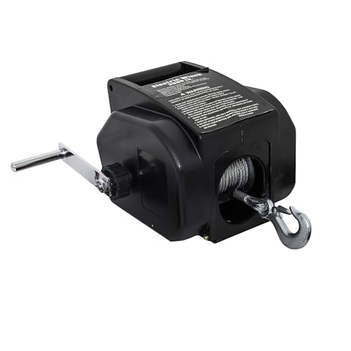 Extreme Max 3006.8912 Reversible Electric Boat Winch - 12V DC, Premium Synthetic Line, 6,000 lbs. Rolling / 5,000 lbs. Marine / 2,000 lbs. Pulling Capacity