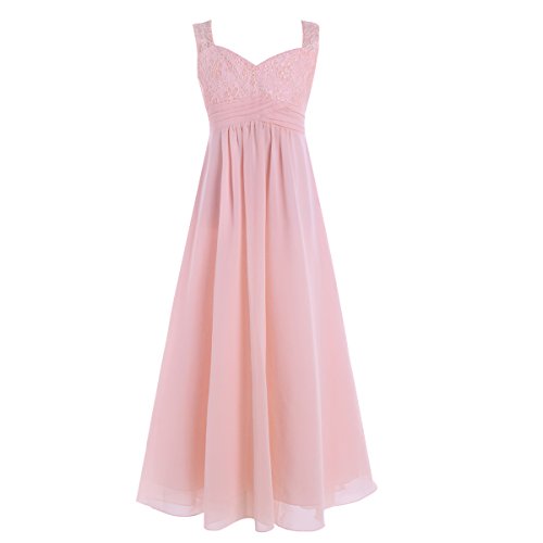 YiZYiF-Big-Girls-Junior-Long-Chiffon-Bridesmaid-Dresses-Maxi-Lace-Party-Wedding-Prom-Evening-Gowns-Pearl-Pink-10