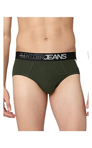 Image of Underjeans Men's Cotton Blend Regular Fit Solid Brief
