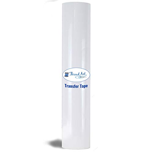 Threadart 12 X 12 Feet Roll High Tack Transfer Paper for Cameo or Cricut Self Adhesive Vinyl for Decals, Signs, Walls, Windows and Other Smooth Surfaces