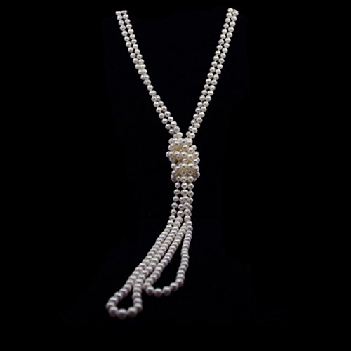 6.5-7.5 mm Freshwater Cultured Pearl Endless Necklace 100"2