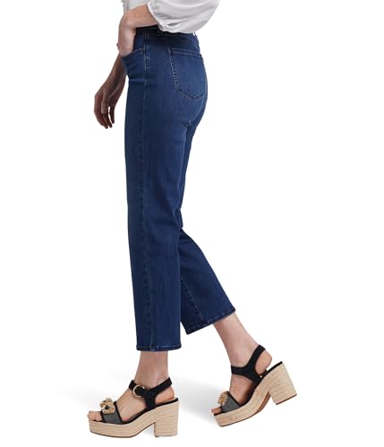 NYDJ Women's Petite Marilyn Straight Ankle Jeans in Ibiza Blues2