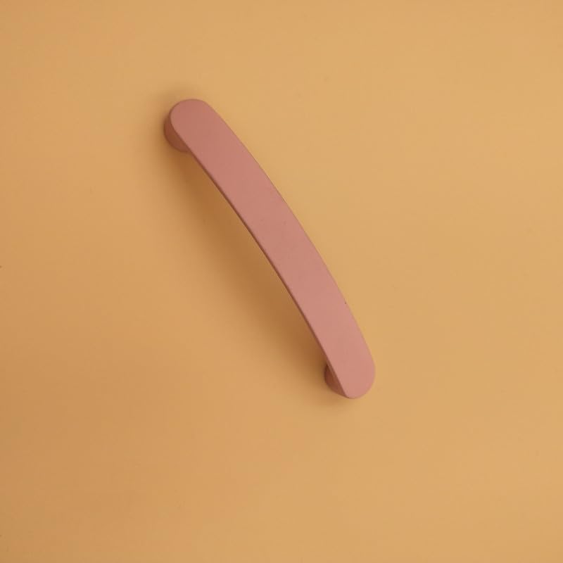 Modern Multicolor Solid Aluminum Alloy Children Room Cabinet Handles Kitchen Cupboard Door Pulls Drawer Knobs Furniture Hardware - (Color: pink 96mm)