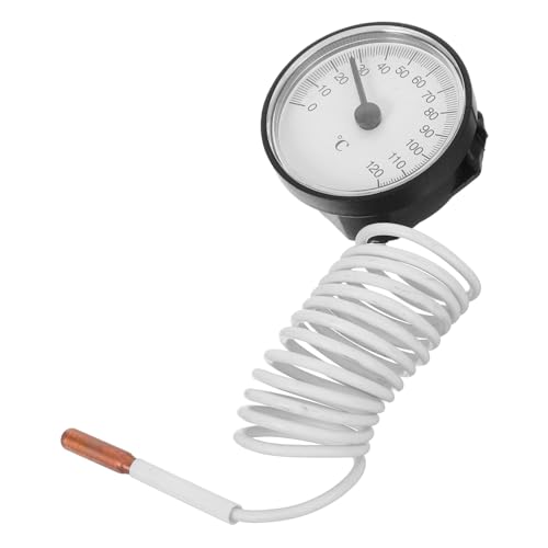 IWOWHERO Precision Liquid Filled Dial Thermometer with Range Portable Temperature Measuring Instrument with Remote Probe for Home and Outdoor Use