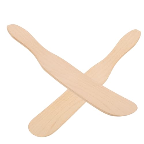 UTHCLO Ter Knife Spreader 2 Pack Wooden Spatulas Multi-use Spreader for Butter Cheese Jam Easy to Clean for Home