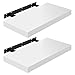 WOLTU Wandregal Volato Set von 2 Regalen Wandboard freischwebend Schweberegal CD DVD Regal Bücherregal Holz Board 30x22,9x3,8cm weiß RG9489ws-2