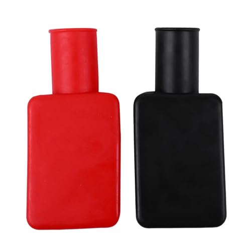 車のバッテリーターミナルカバー-2PCS絶縁ターミナルカバー|絶縁バッテリー端子は自動|をカバーします赤と黒のソフトラバーポジティブネガティブスタッドカバー|電動自転車用のバッテリー端子キャップ