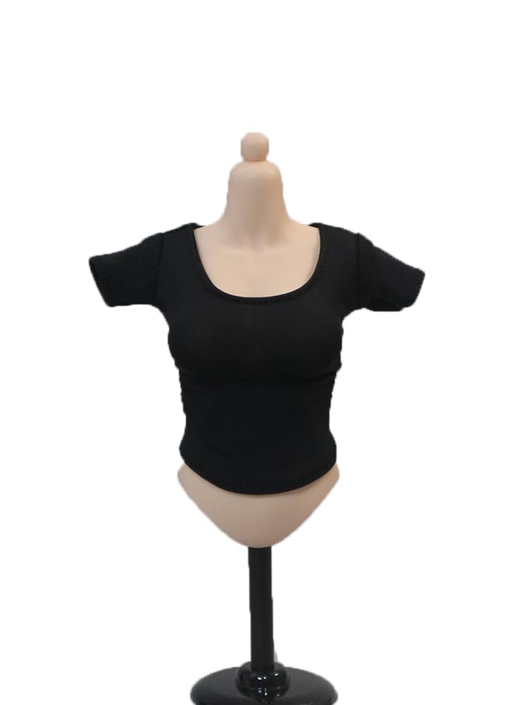 T-shirt noir 1/6 pour figurine 30cm PH TBL Worldbox