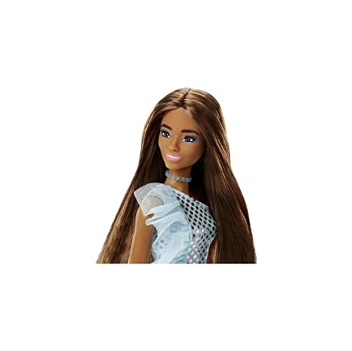Barbie con vestido verde de lunares miniatura 3