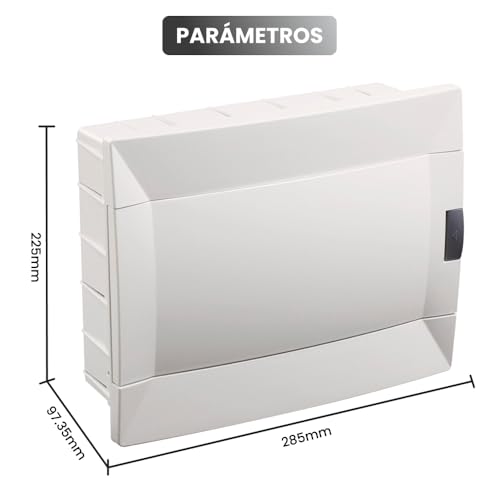 Miniatura 2 de Cuadro Eléctrico O Caja De Empotrar Con Tapa Y Carril Din Blanca Para Automáticos 12 Módulos Cuadro Electrico Para Instalaciones Electricas Cuadro Electrico Empotrar
