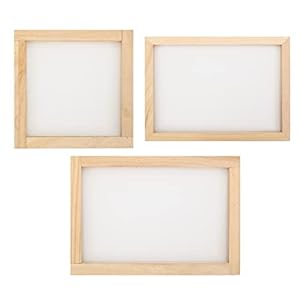 Hayaww 3er Set Papierschöpfrahmen Holz Siebdruck