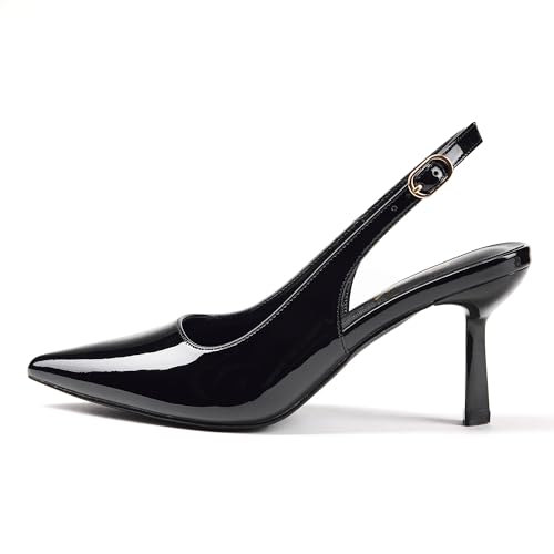 Escarpins à bout pointu et talon chaton de 7.6 cm pour femme