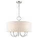 Livex Lighting 49805-91 Blossom 5 Light 22 inch Brushed Nickel Pendant Chandelier Ceiling Light