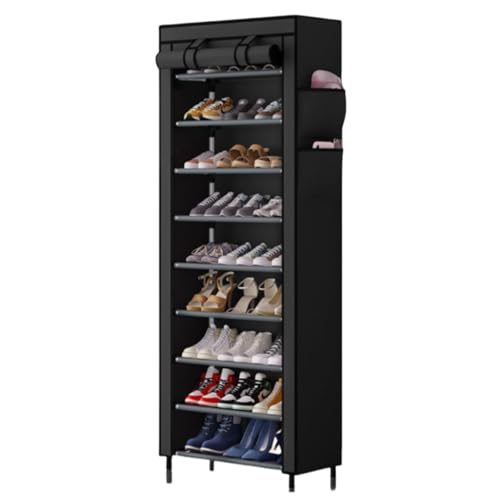 ANIS·KEAAR 10-Tier Shoe Rack with Dustproof Cover Holds 20-22 Pairs Space-Saving for Closet,...
