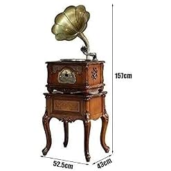 WANGQW Grand Tourne-Disque Gramophone à l’ancienne, Platine Plateau en Bois phonographe phonographe Plateau Plateau… - Les Beatles, Paul McCartney, John Lennon, RIngo Starr, George Harrison WANGQW Grand Tourne-Disque Gramophone à l'ancienne, Platine Plateau en Bois phonographe phonographe Plateau Plateau… – Image 4
