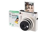 instax Fujifilm Square SQ1 Sofortbildkamera, 20 Aufnahmen, Kreideweiß