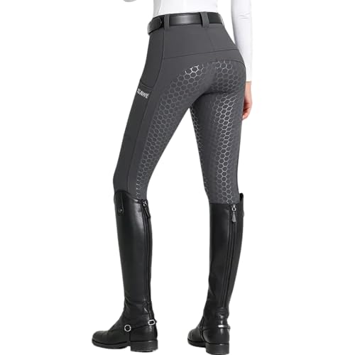 Pantalon jodhpurs antidérapant silicone et legging équitation taille haute
