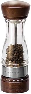 Cole & Mason H12301G Keswick Forest Dark Wood Pepper Mill | Gourmet Precision+ | Stained Beech/Acrylic | 180mm | Single | Includes 1 x Pepper Grinder | Lifetime Mechanism Guarantee