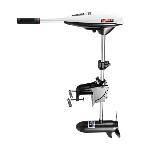 HOARLICN 65 Lbs Motor Aussenborder, 660w Outboard Electric Außenbordmotor Bootsmotor Außenborder 12v Trolling Motor Boat Marine Brush Motor 11km/H Einstellbarer Gang Für Yachten, Kanus