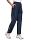 MoFiz Damen Regenhose Wasserdicht Fahrrad Überziehhose Leichte Packbar Hose Winddicht Outdoorhose Wanderhose Trekkinghose Marineblau Größe EU 3XL