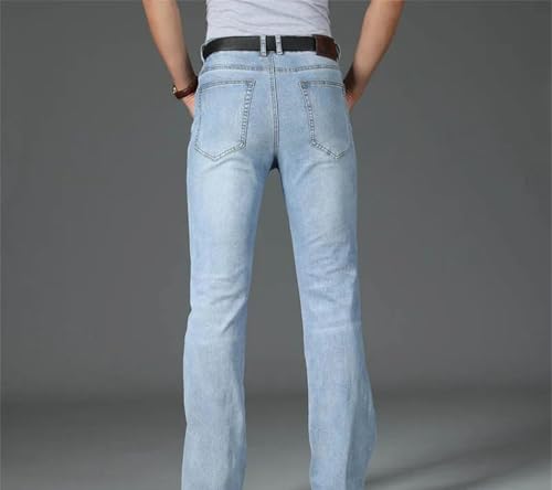 Men High Waist Flared Jeans Loose Fit Wide Leg Denim Pants Casual Vintage Vacation Beach Trousers3