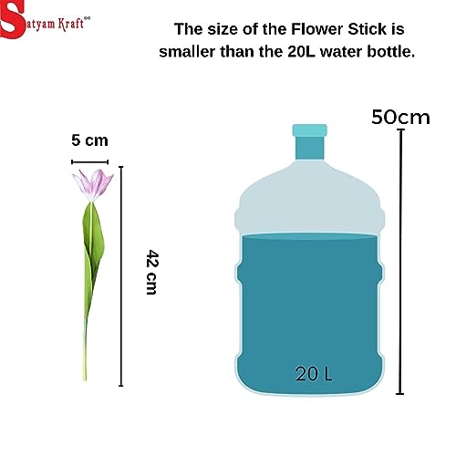 Image of SATYAM KRAFT 5 Pcs Lily Artificial Flower Sticks Gift for Diwali, Deepawali & New Year | Decoration for Home, Office, Corner, Bedroom, Pooja Room, Wedding, Events & Gifting (Pack of 5 Sticks) (Purple)