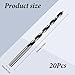 20 Pcs Drill Bits, 1/8” Carbon Steel Wood Drill Bit Set, Twist Drill Bit for Hardwood, Plywood, Plastic Round Holes and Engraving Drilling in All Types of Wood