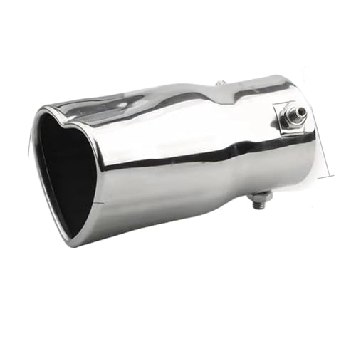 Tuyau d'échappement en cœur argent pour tube silencieux et accessoires voiture