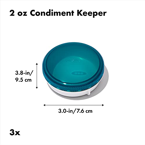 OXO Recipientes de condimentos à prova de vazamento Good Grips Prep & Go – pacote com 3