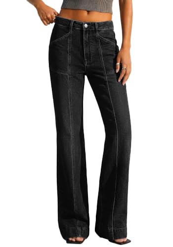 BTFBM Straight Leg Jeans for Women Stretchy Curve Appeal Pants Black - image 6
