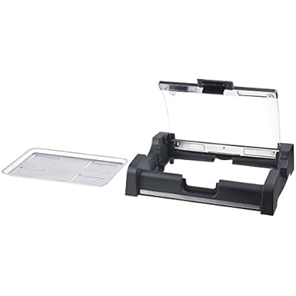 Rosenstein & Söhne Tischgrill mit Deckel: Tischgrill mit Glasdeckel, Keramik-beschichtete Grillplatte, 1.650 W… – Bild 8