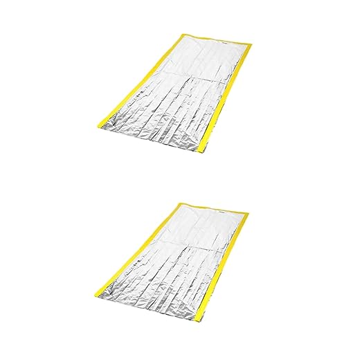 HANABASS 2pcs First Aid Blanket Multi-use Thermal Sleeping Bag for Outdoor Emergencies Camping