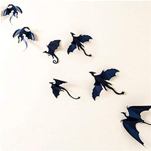 7PCS Dragon Wall Decal,Wall Stickers Party Decoration DIY,Wall Sticker 3D Dragon Wall Decal,Home Deco Halloween,Home,Window Decoration