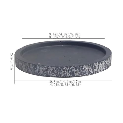 Soucoupe grand format en imitation pierre pour grands pots de fleurs et jardinières de jardin