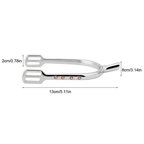 Yolispa Chroom Messing Rowels Jeugd Verchroomde Sporen Paard Chew Buigen Bestand Paardensport Beginner Keuze - Afbeelding 3