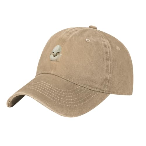 WHJSHOP Gorra de béisbol negra para adultos, diseño de esqueleto con imagen de cáscara de huevo para hombres y mujeres, cómoda y ajustable, Natural, talla única