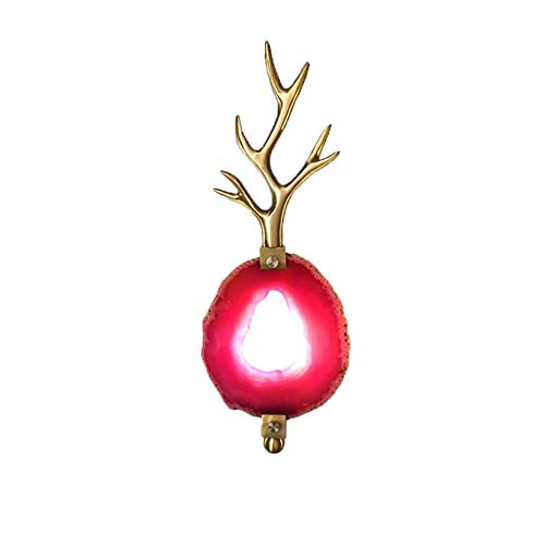Lampe murale agate et cuivre au design nordique chic pour chambre moderne