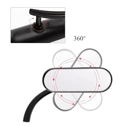 Espejo retrovisor para motocicleta M8 M10 mini con visión nítida anti vibración 6