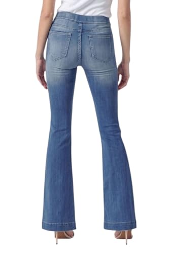 Cello Jeans Women's Mid Rise Easy Flare Pull On Jeggings3