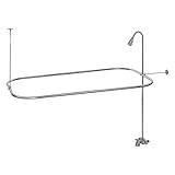 EZ-FLO 11123, Chrome Bathcock Type Portable Aluminum Add Unit with Shower Rod Frame, 27' x 61.25' x 42'