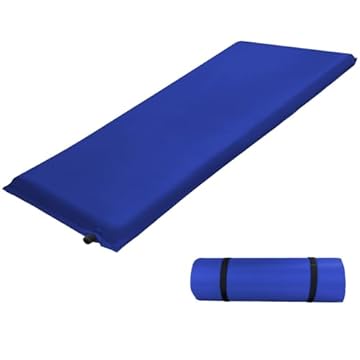 ALPIDEX Materassino Autogonfiabile Schiuma Spesso 2.5 cm┃6 cm┃10 cm Varia Colori Tappetino Confortevole Termico Esterni Campeggio Gonfiabile Isolante, Colore:Blu Scuro, Misura:200 x 66 x 10 cm